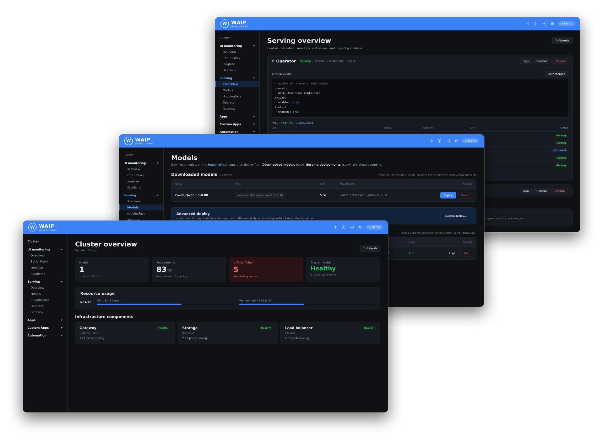 Weaver AI Platform screenshot